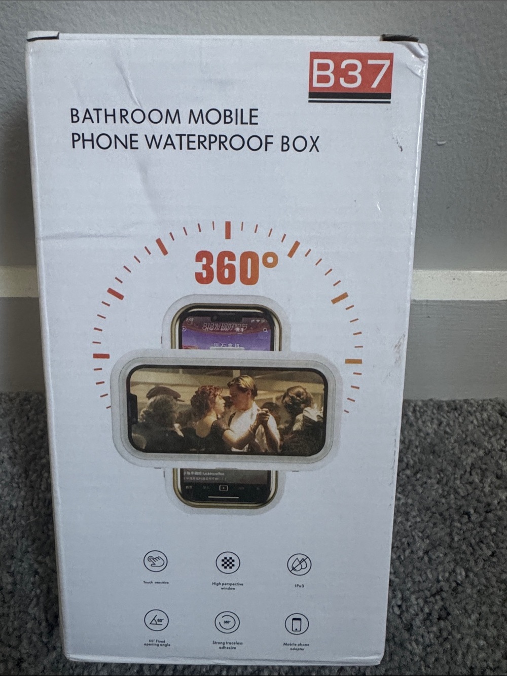Waterproof Bathroom Mobile Phone Case - White